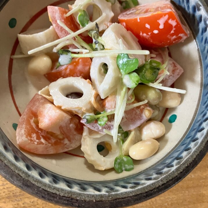 トマトとちくわのサラダ